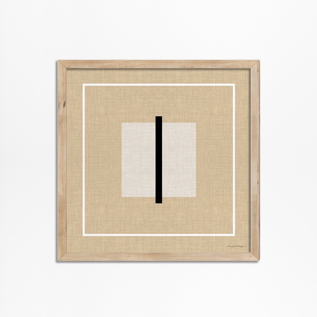 Moderne Abstracte Linnen Look Poster Vierkant