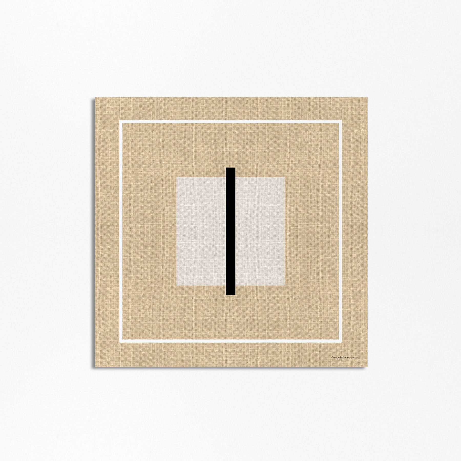 Moderne Abstracte Linnen Look Poster Vierkant