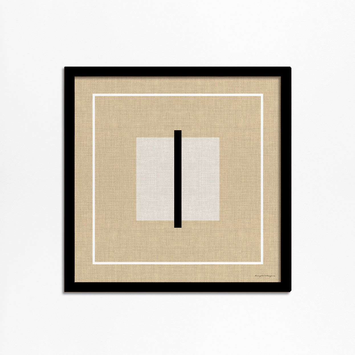 Moderne Abstracte Linnen Look Poster Vierkant