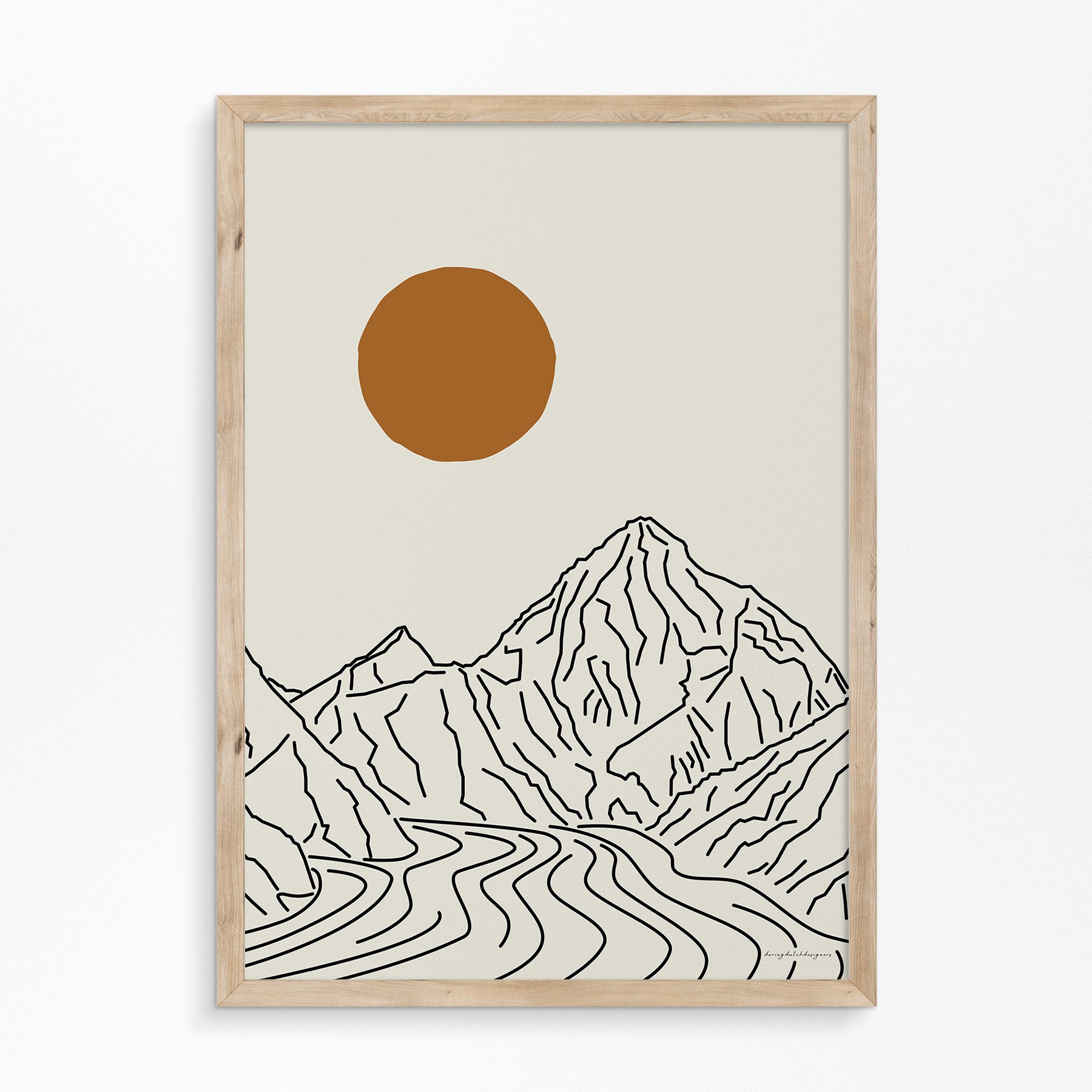 De Berg die Spreekt: K2 Lijntekening Poster