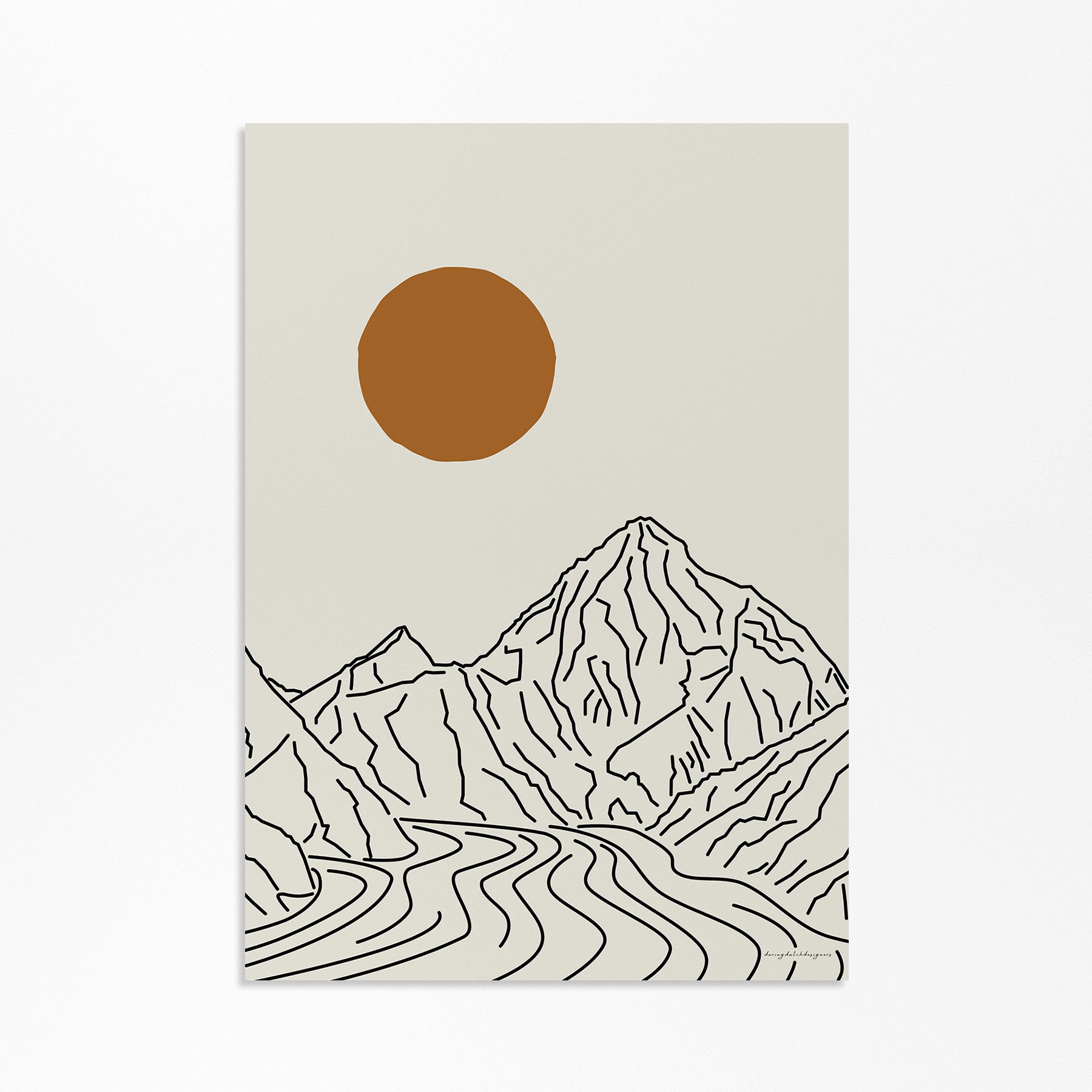 De Berg die Spreekt: K2 Lijntekening Poster