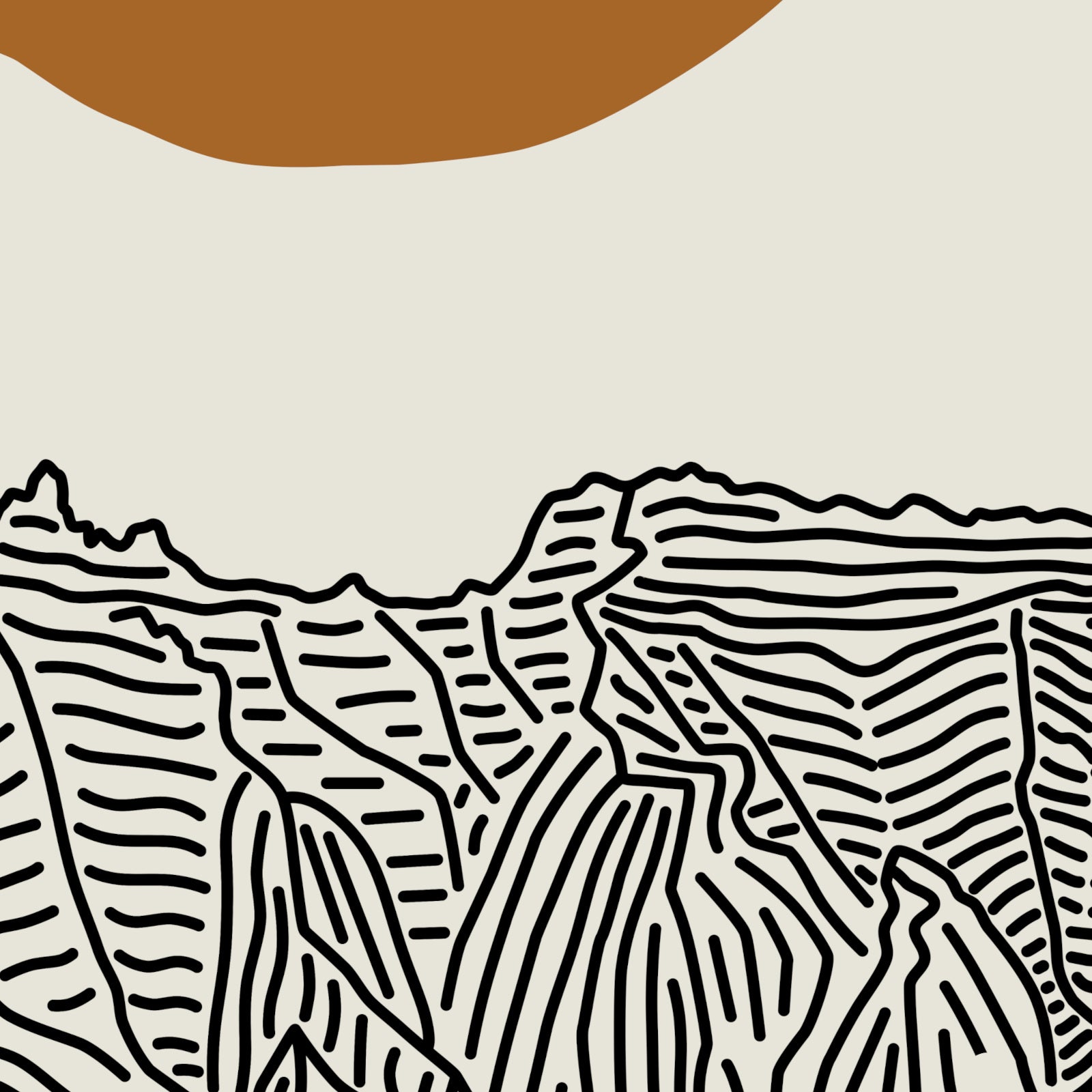 Tropische Pracht: Kauai Hawaii Lijntekening Poster