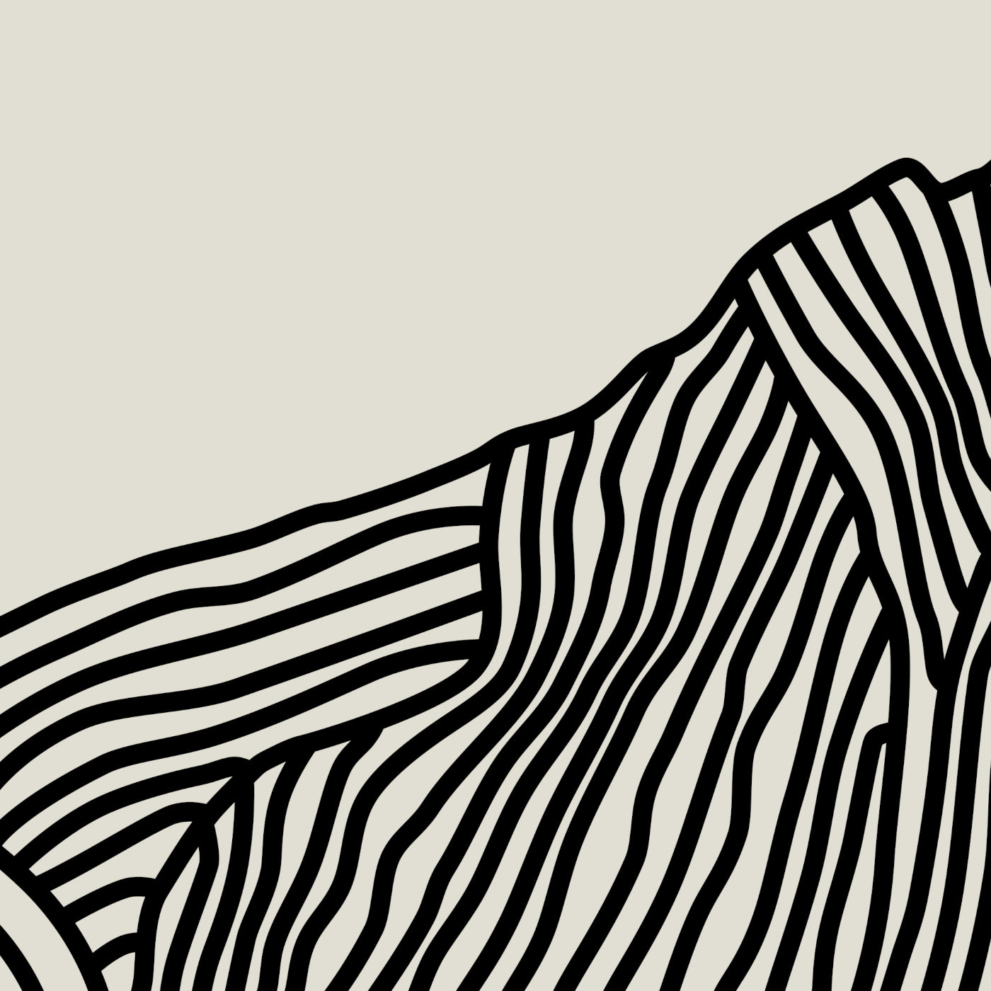 Milford Sound Nieuw-Zeeland: Lijntekening Panorama Poster