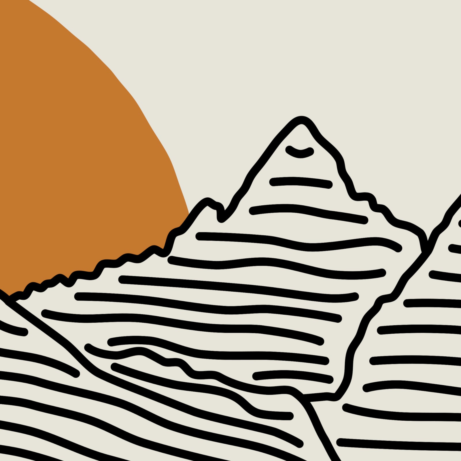 De Eilandmagie van Hawaii: Kauai Drieluik Lijntekening Poster