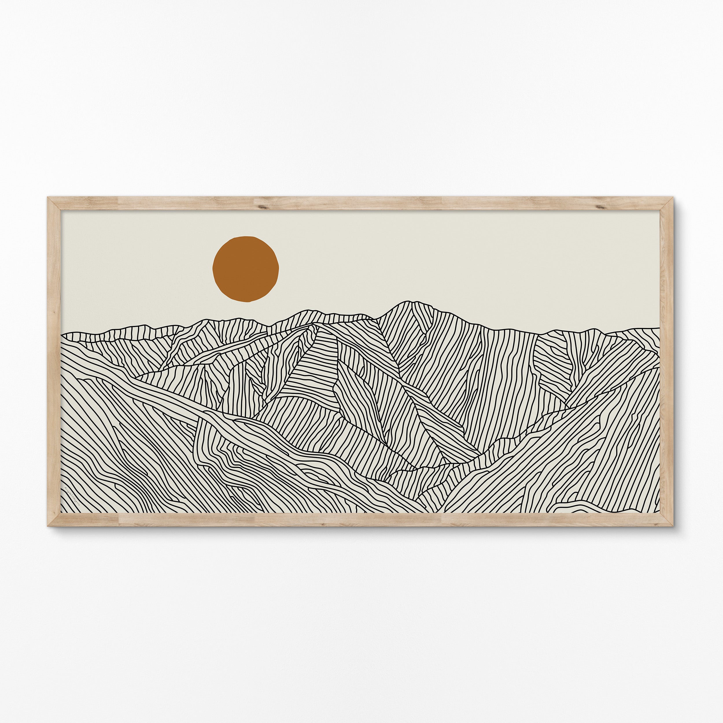 Panorama Poster of the Akaishi Mountains, Japan – A Landscape Without End