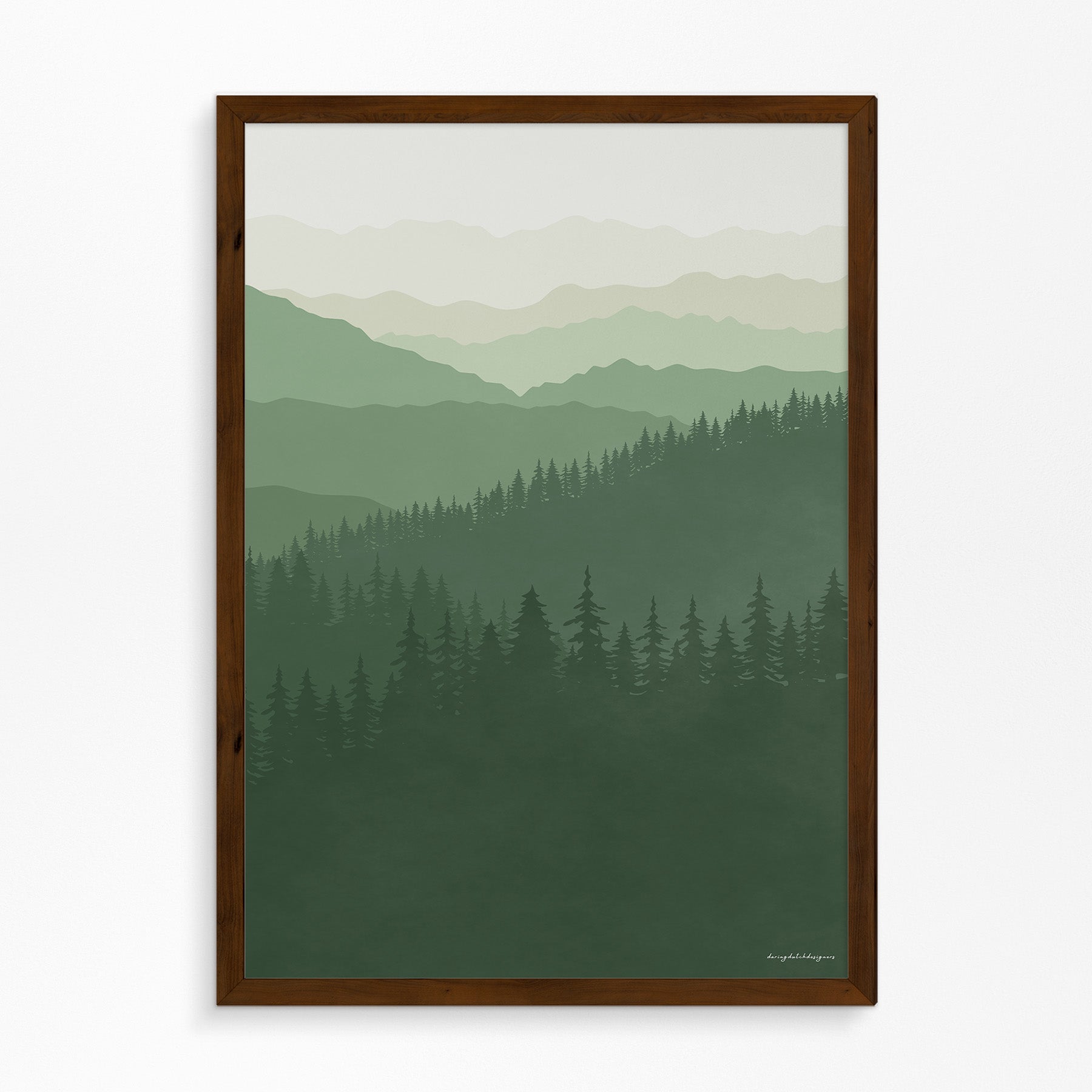 Poster Dagdromen van Bergen: De Smoky Mountains voor Thuis
