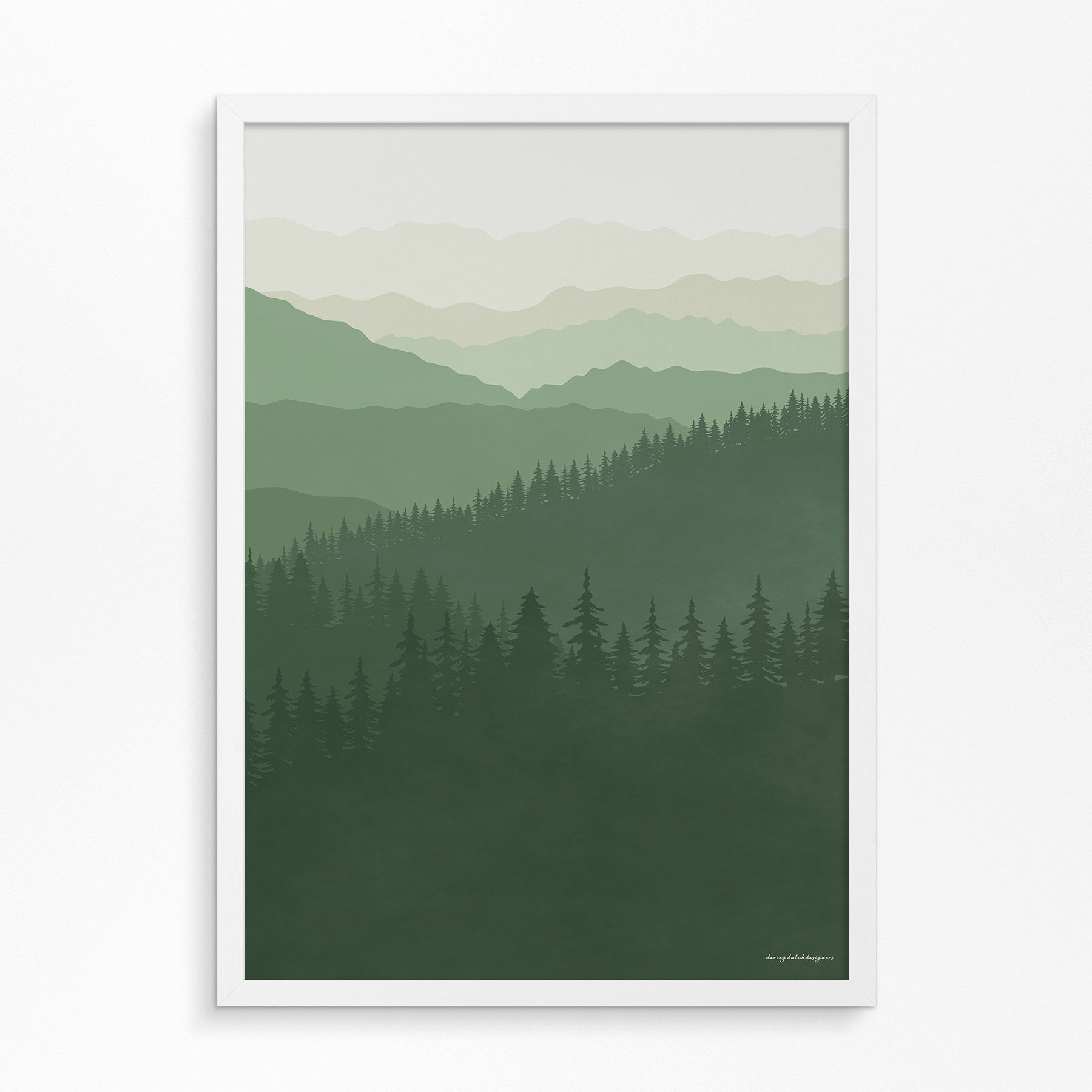 Poster Dagdromen van Bergen: De Smoky Mountains voor Thuis