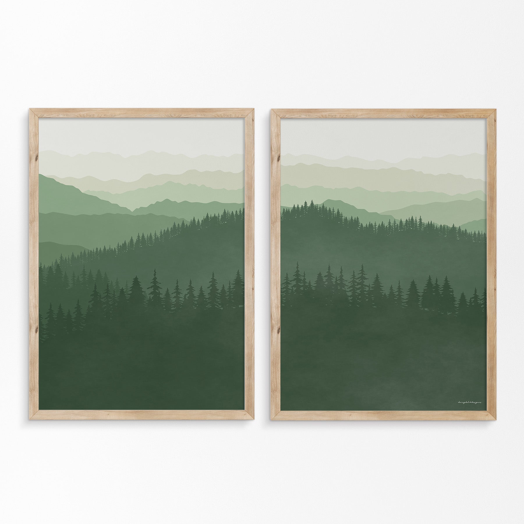 Mistige Bergen Tweeluik Poster – Smoky Mountains