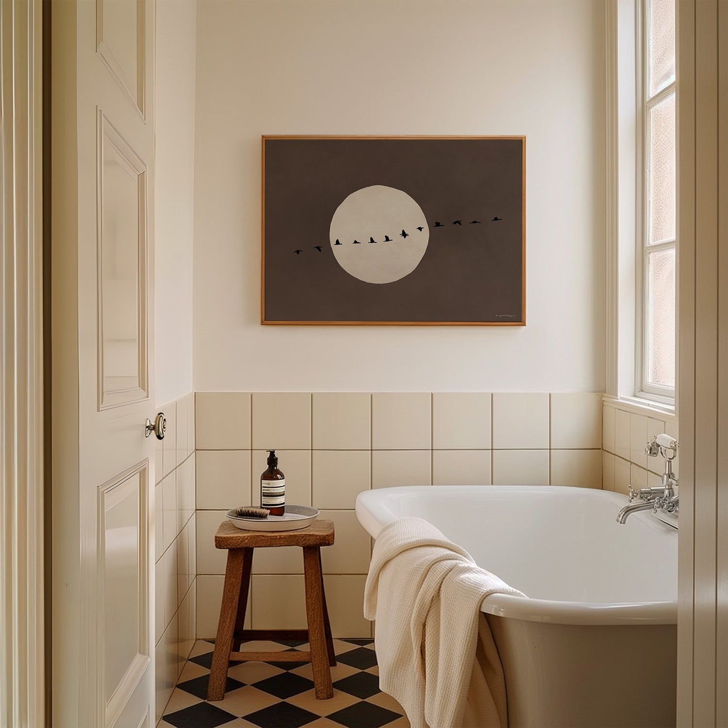 Kunst aan de muur in de badkamer: 5 ideeën