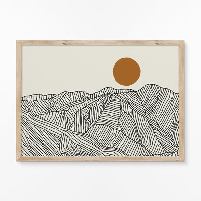 Horizontal Poster: A View Across Japan’s Southern Alps