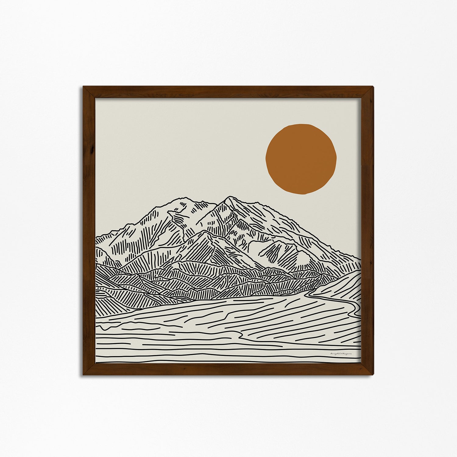 Denali Poster Vierkant: De Hoogste Top van Noord-Amerika