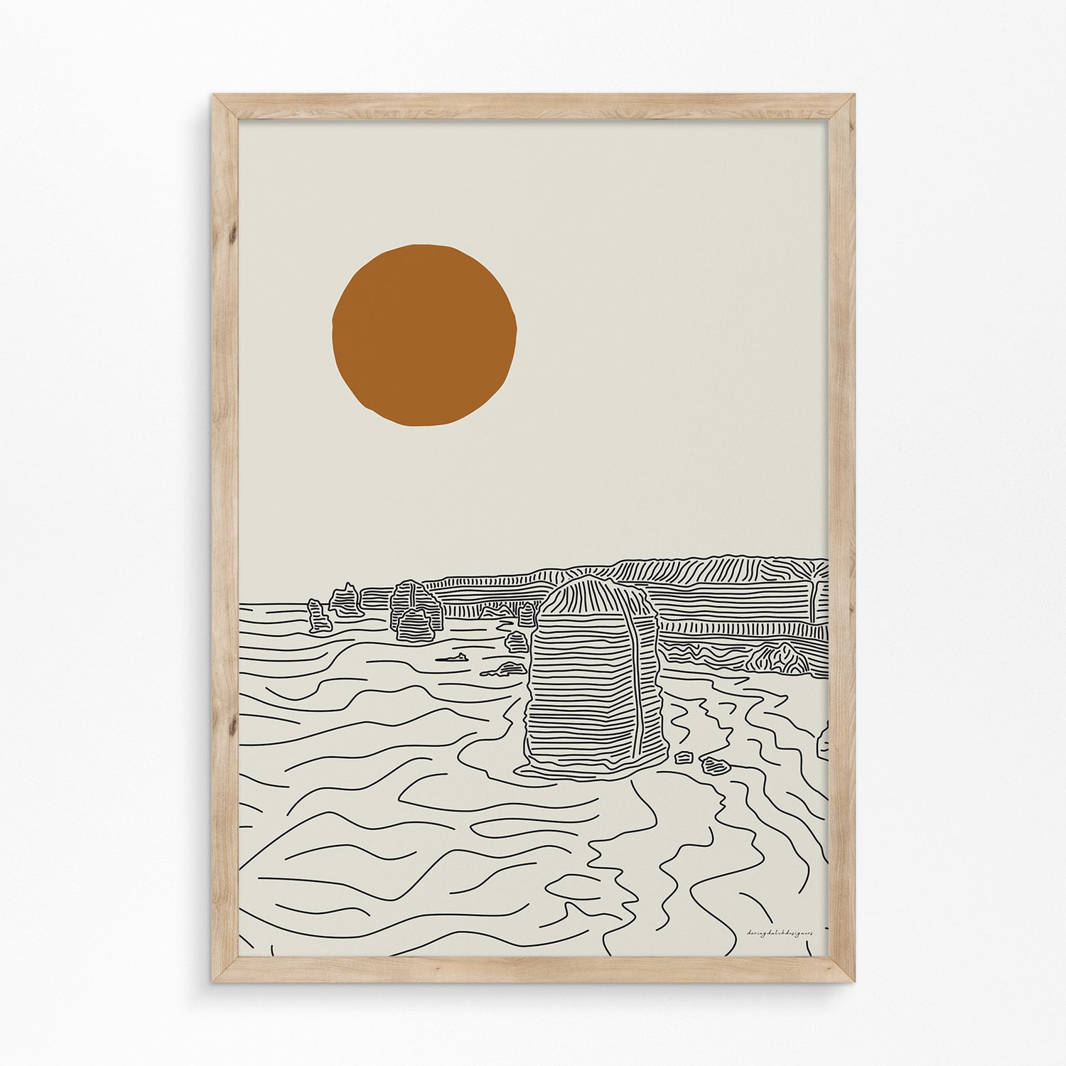 Lijntekening Poster: Een Stukje Great Ocean Road aan je Muur