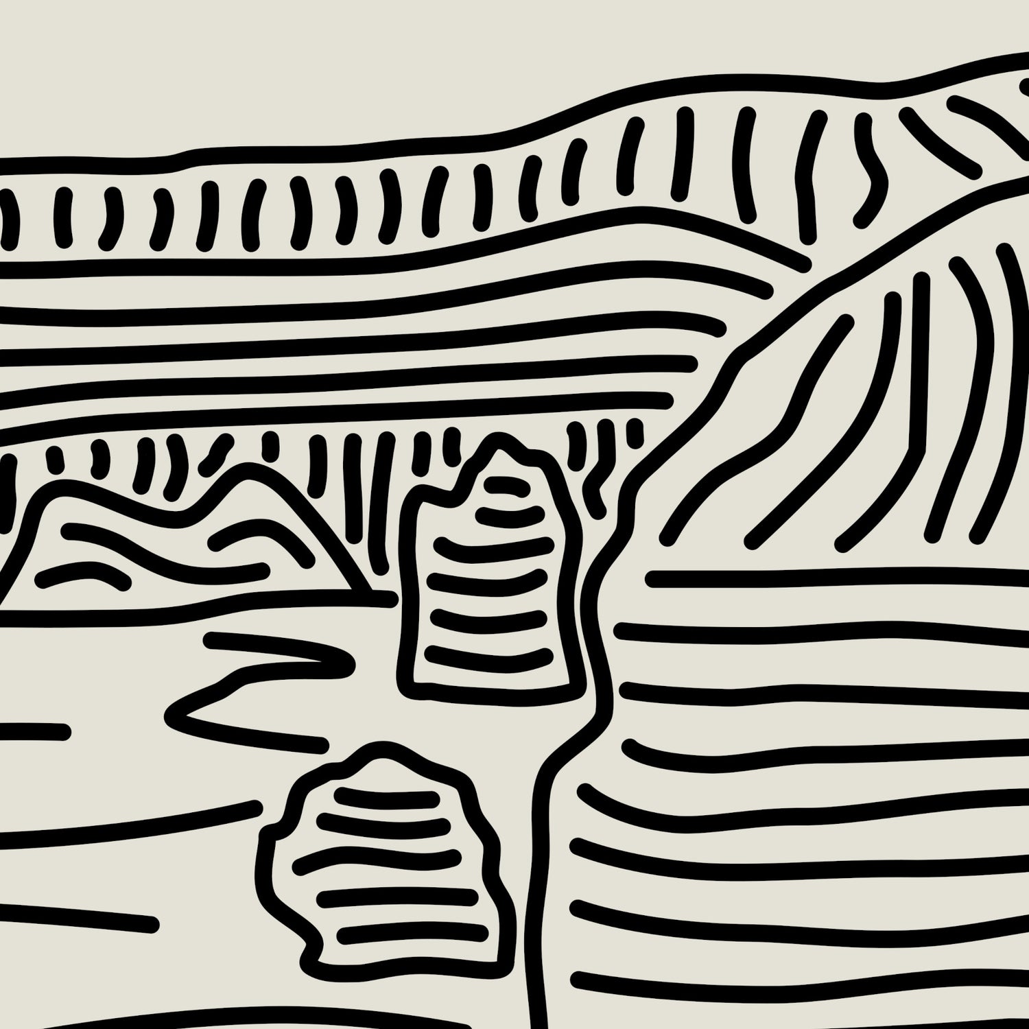 De 12 Apostelen Australië Drieluik Lijntekening Poster