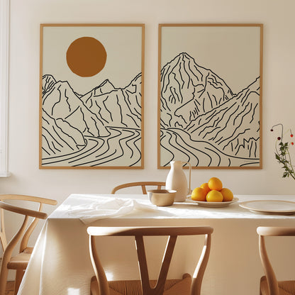 Avontuur aan de Muur: De K2 in Lijntekening Tweeluik Poster