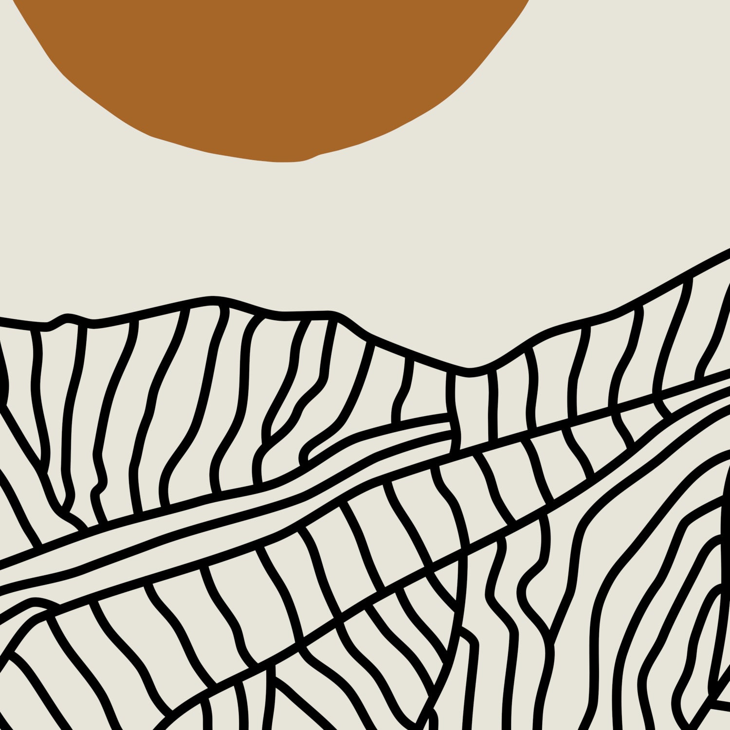 Panorama Poster of the Akaishi Mountains, Japan – A Landscape Without End