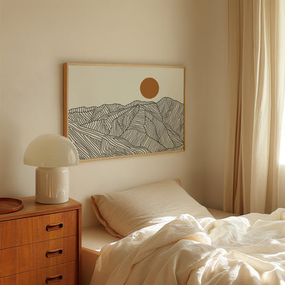 Horizontal Poster: A View Across Japan’s Southern Alps