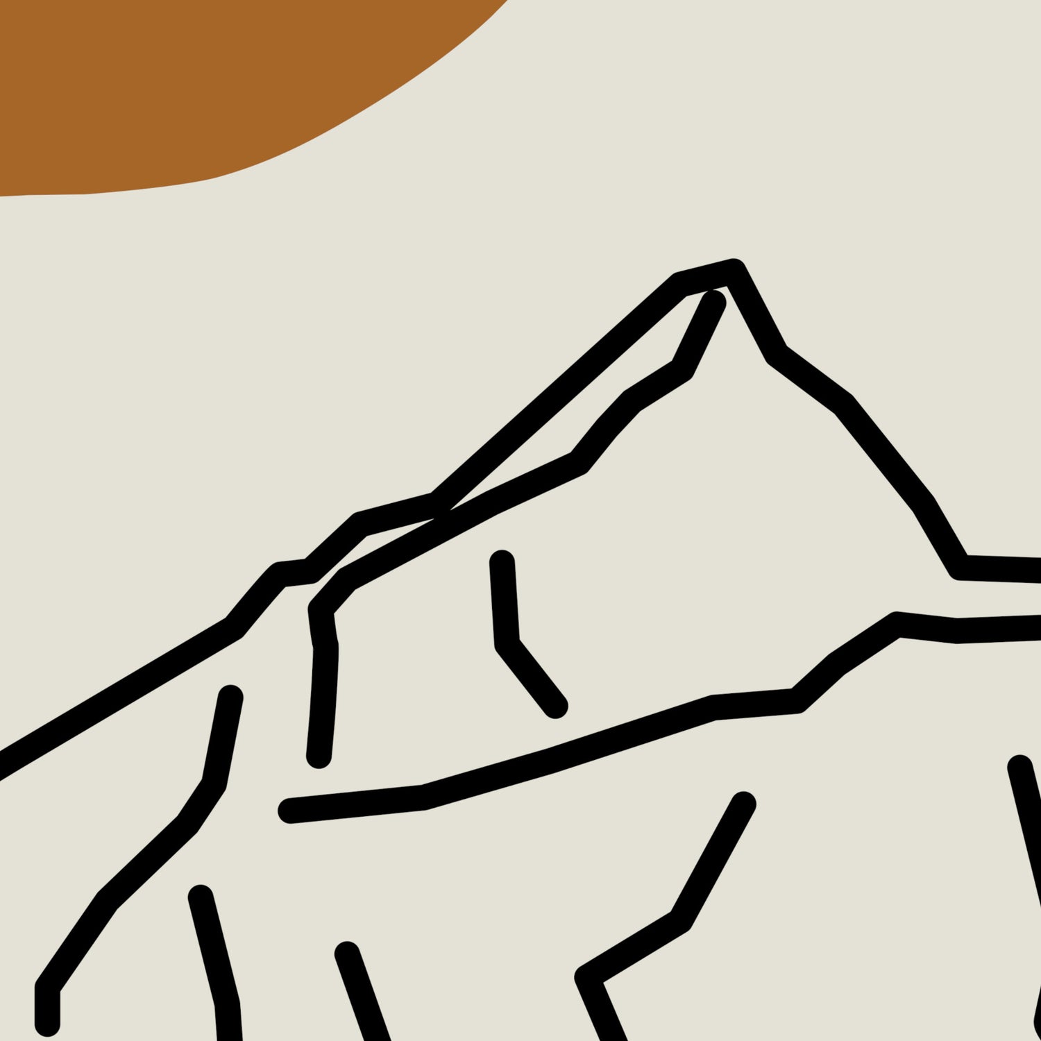 Avontuur aan de Muur: De K2 in Lijntekening Tweeluik Poster