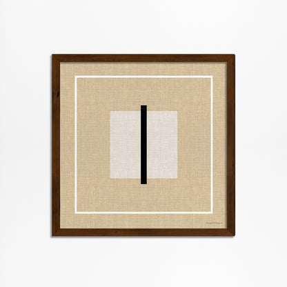 Moderne Abstracte Linnen Look Poster Vierkant