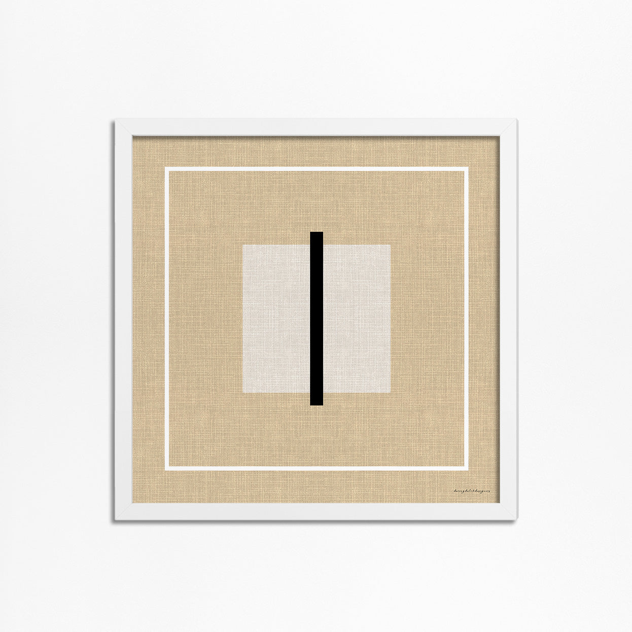 Moderne Abstracte Linnen Look Poster Vierkant