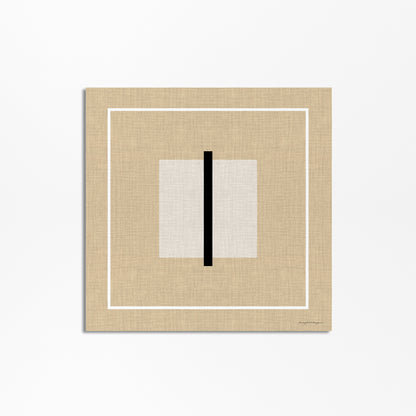 Moderne Abstracte Linnen Look Poster Vierkant