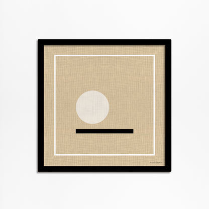 Moderne Abstracte Linnen Look Poster Cirkel