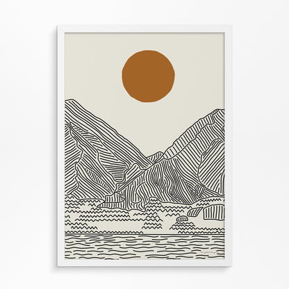 Lijntekening Maui Hawaii – Tropische Rust