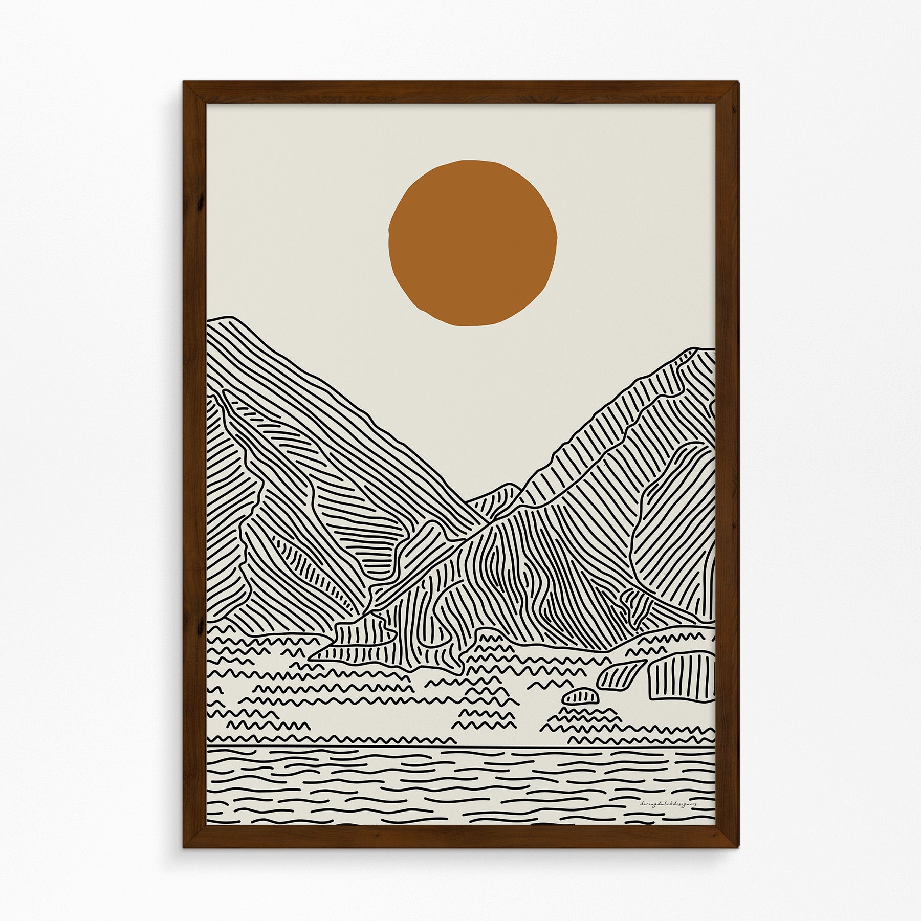 Lijntekening Maui Hawaii – Tropische Rust