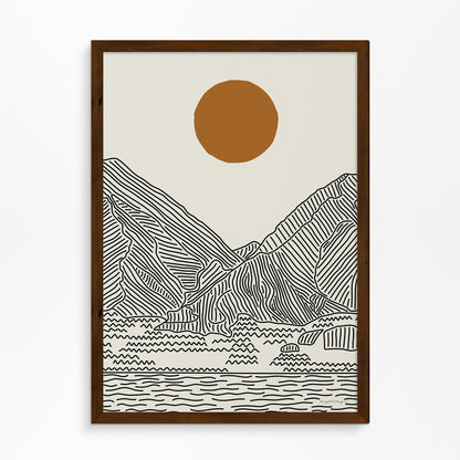 Lijntekening Maui Hawaii – Tropische Rust