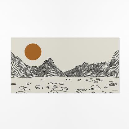 Milford Sound Nieuw-Zeeland: Lijntekening Panorama Poster