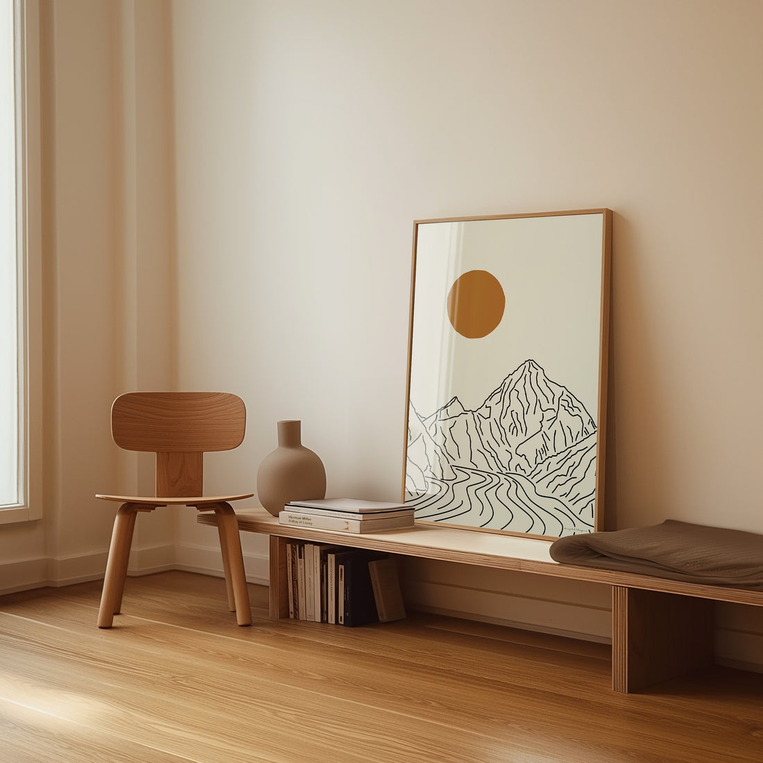 De Berg die Spreekt: K2 Lijntekening Poster