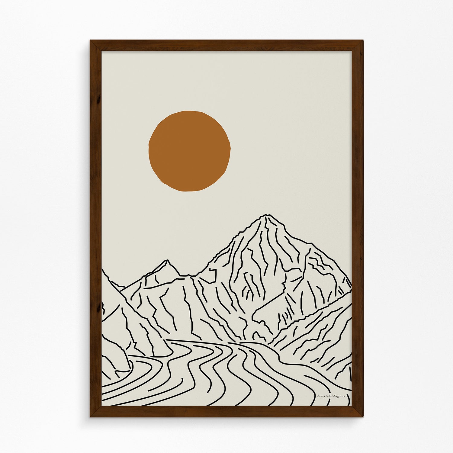 De Berg die Spreekt: K2 Lijntekening Poster