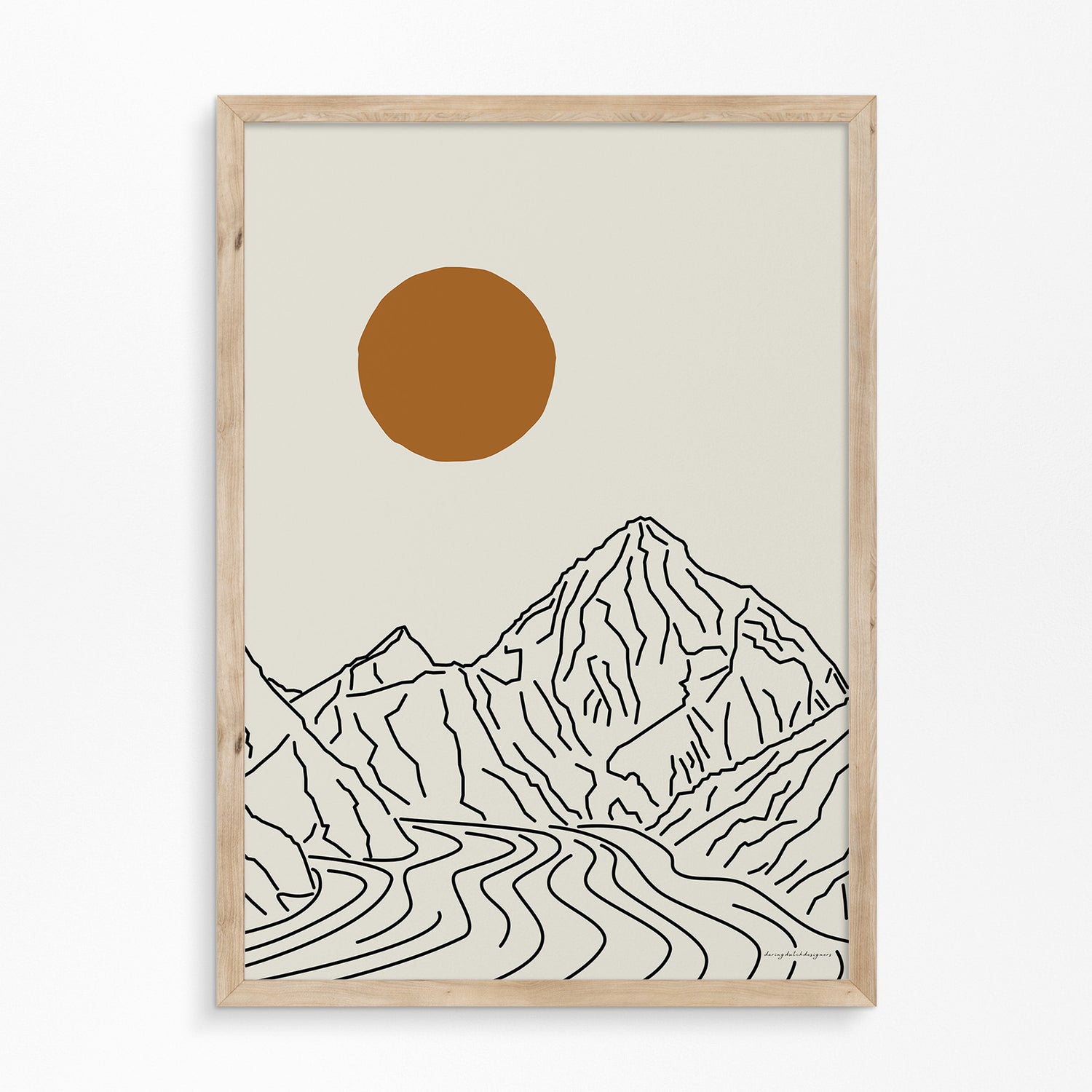 De Berg die Spreekt: K2 Lijntekening Poster