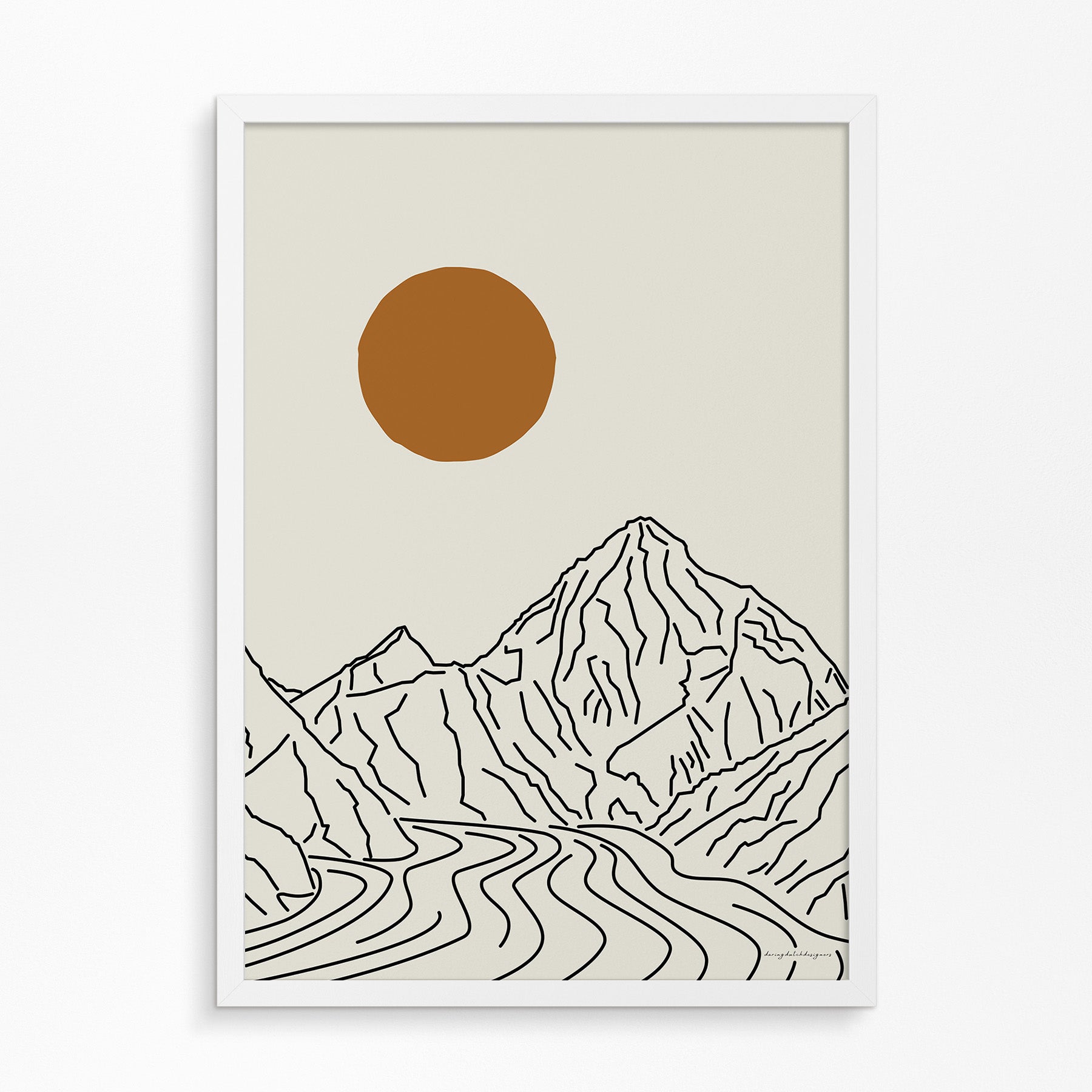 De Berg die Spreekt: K2 Lijntekening Poster