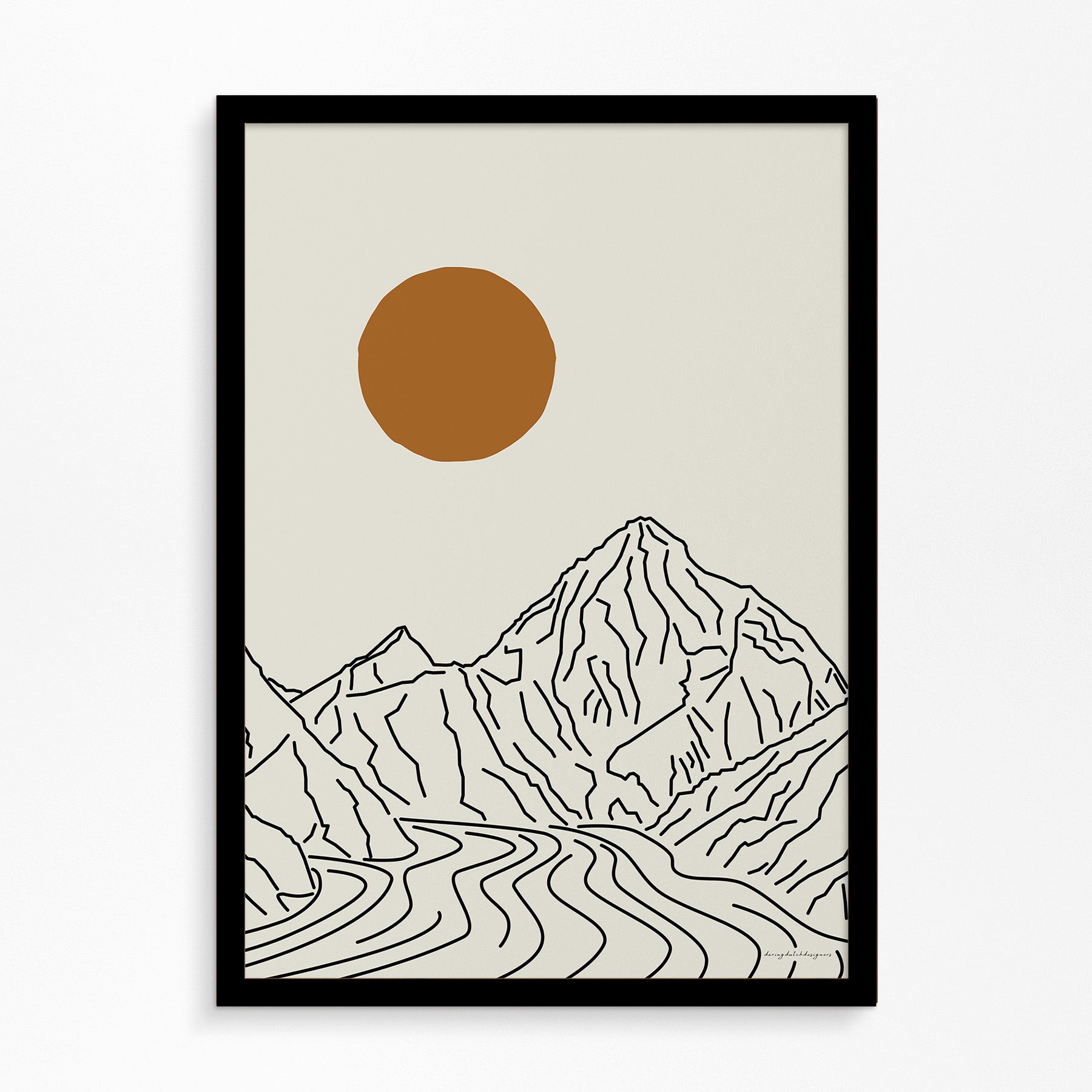 De Berg die Spreekt: K2 Lijntekening Poster