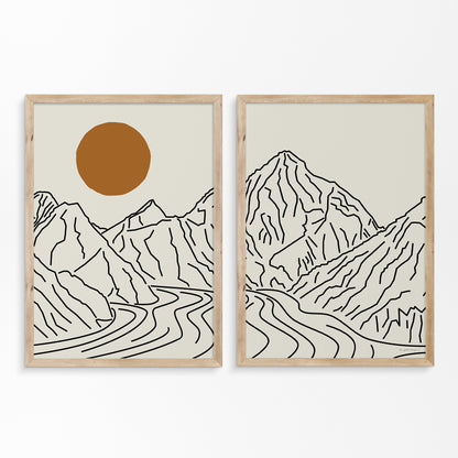 Avontuur aan de Muur: De K2 in Lijntekening Tweeluik Poster