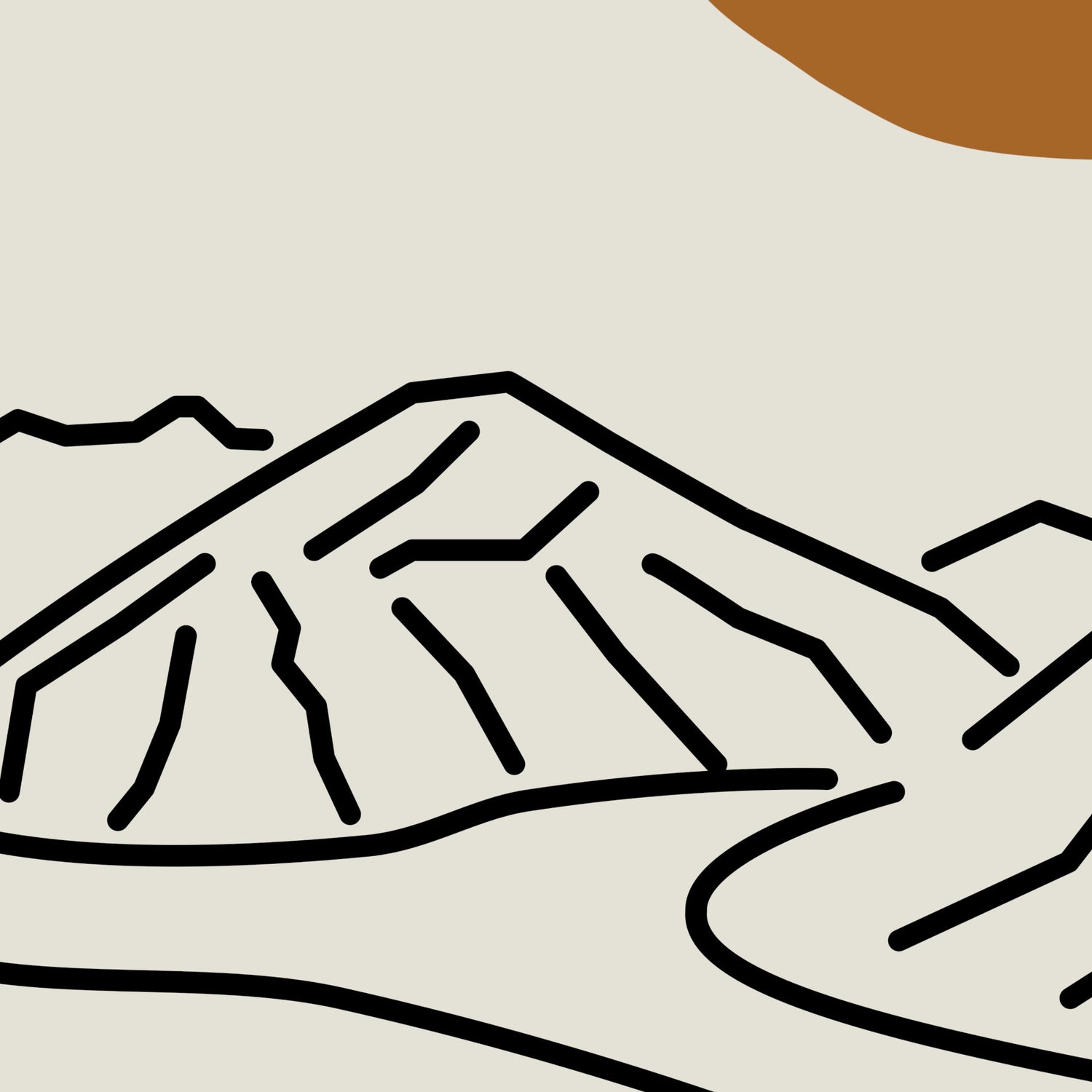 De Essentie van de Wildernis: Tweeluik Lijntekening Poster Mount Logan Gletsjer Canada