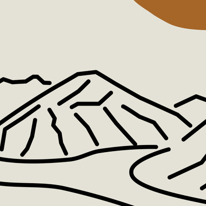 De Essentie van de Wildernis: Tweeluik Lijntekening Poster Mount Logan Gletsjer Canada