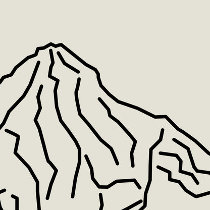 De Berg die Spreekt: K2 Lijntekening Poster