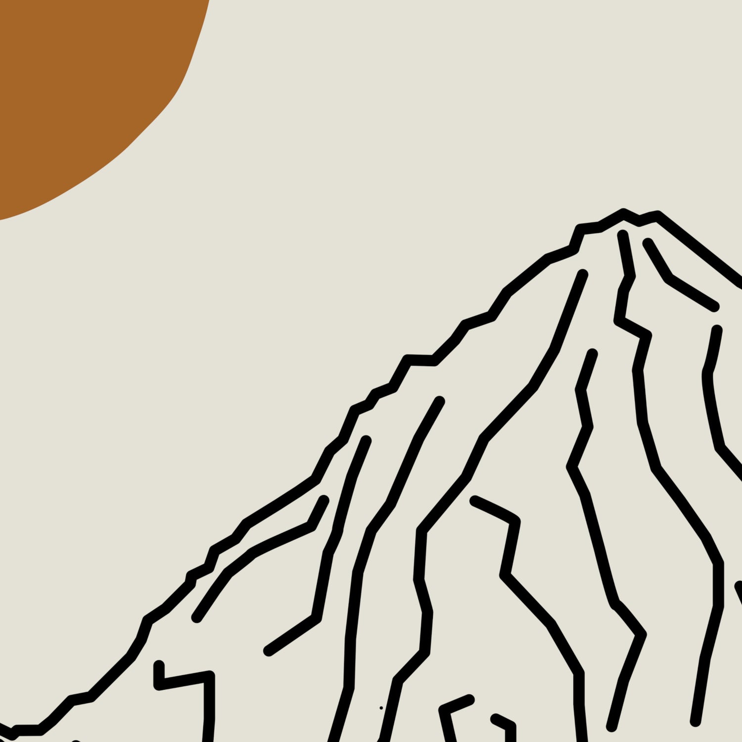 K2 Poster Horizontaal: Een Minimalistische Blikvanger voor Thuis