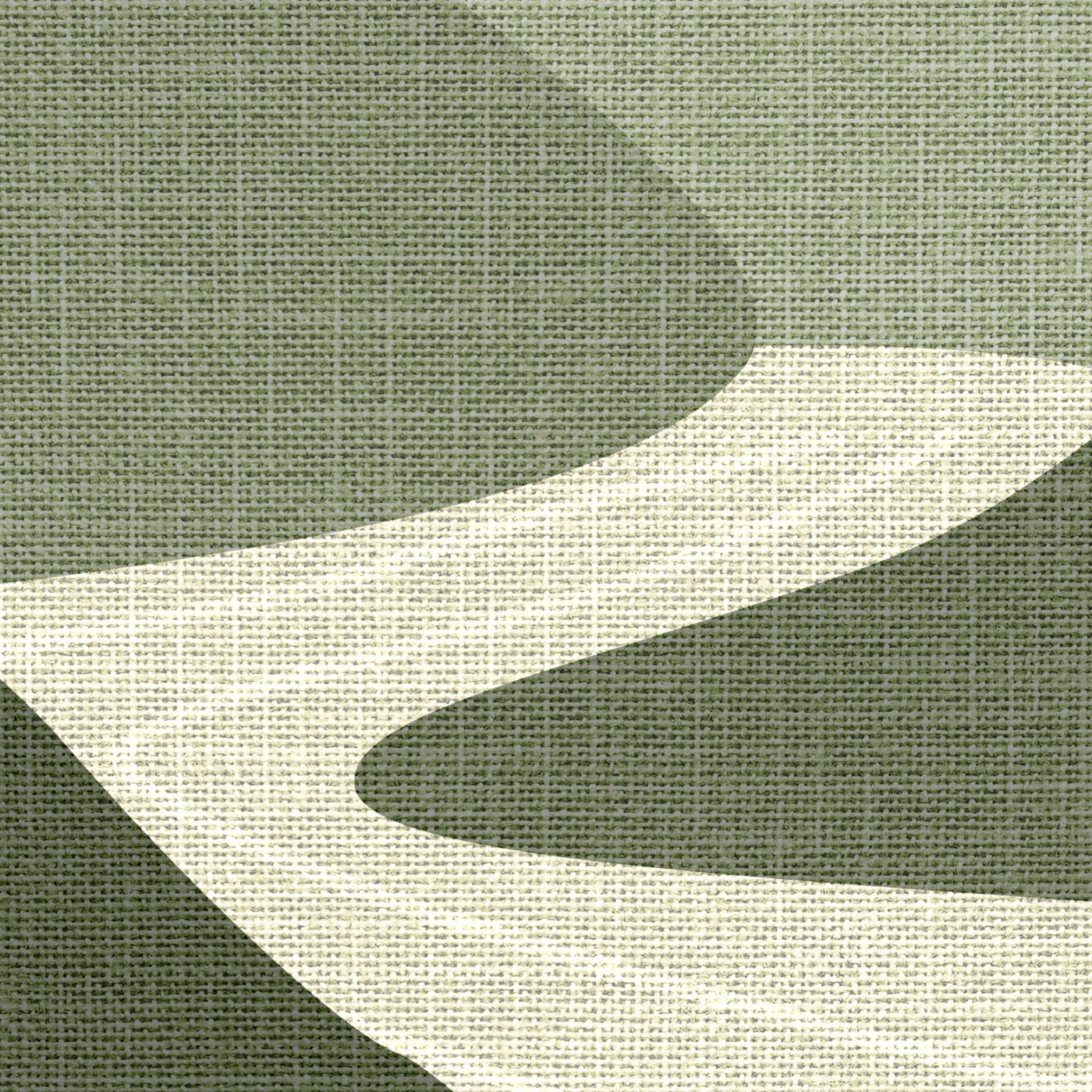 Linnen Look Poster Horizontaal met Zon, Bergen en Water