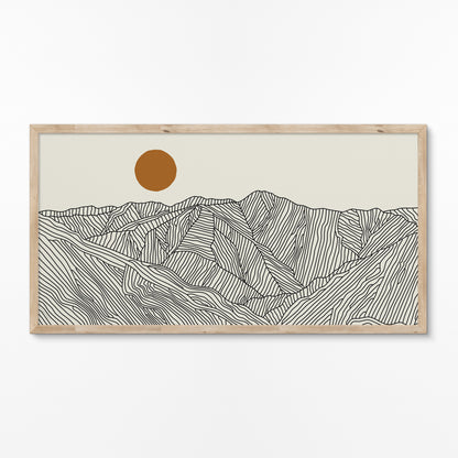Panorama Poster of the Akaishi Mountains, Japan – A Landscape Without End