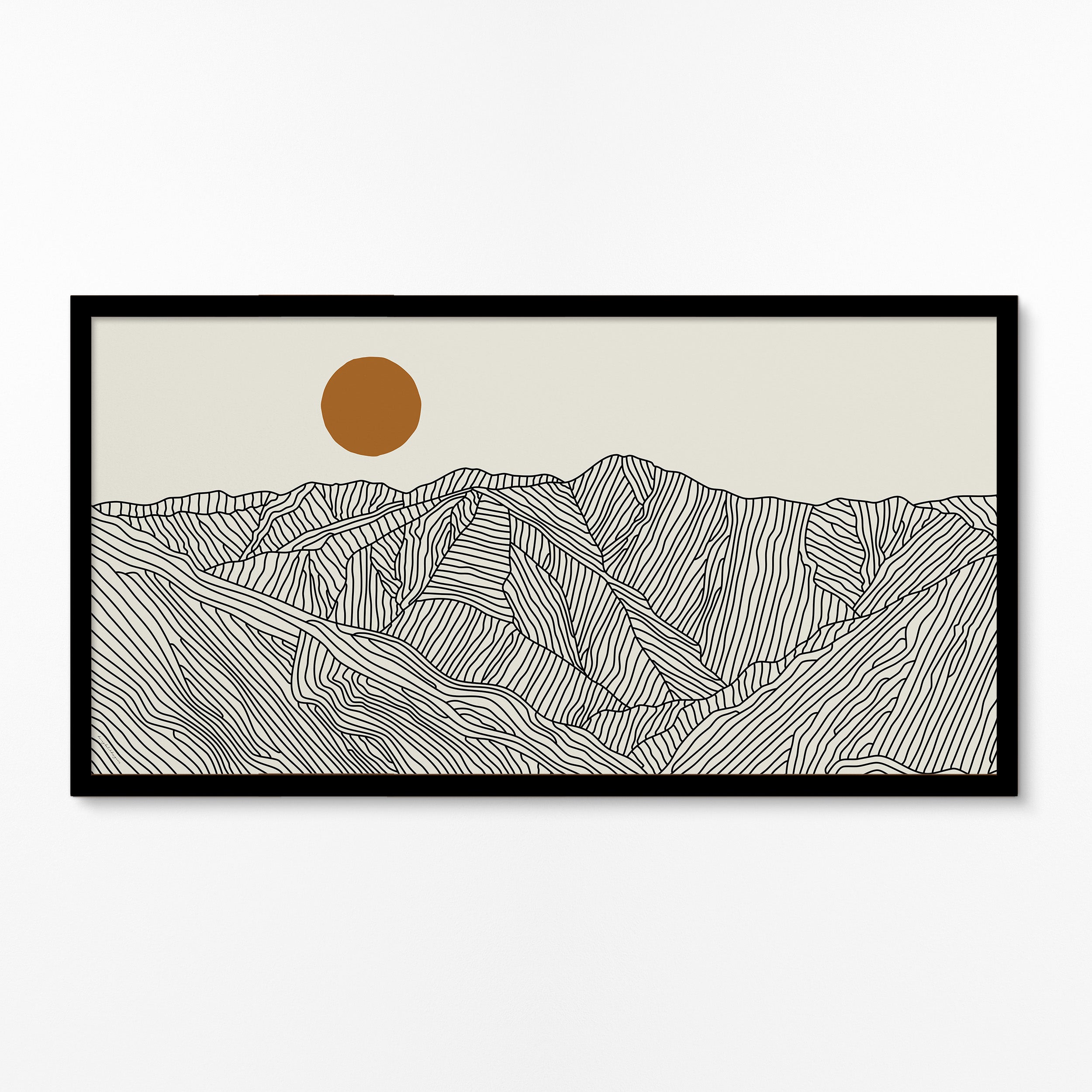 Panorama Poster of the Akaishi Mountains, Japan – A Landscape Without End