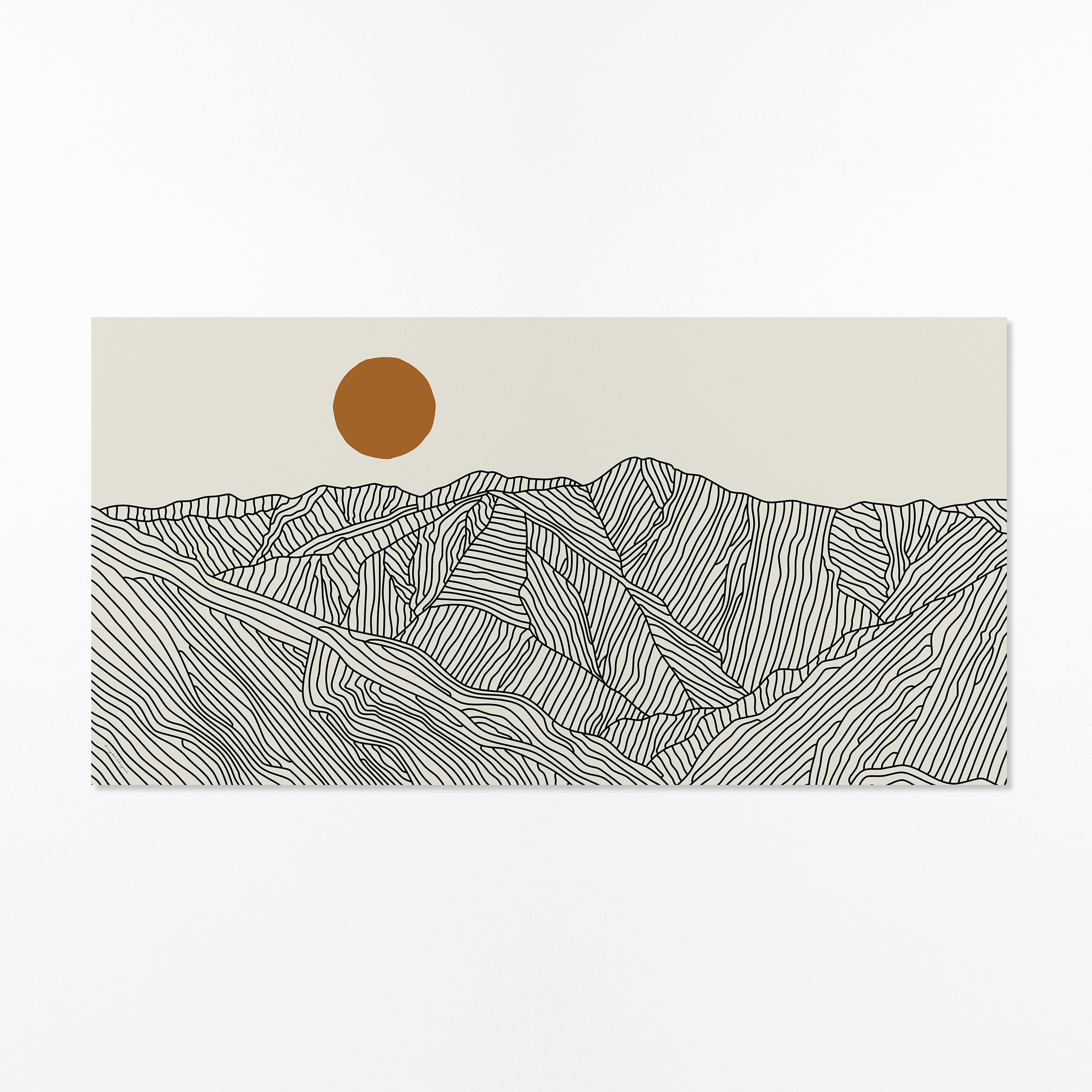 Panorama Poster of the Akaishi Mountains, Japan – A Landscape Without End