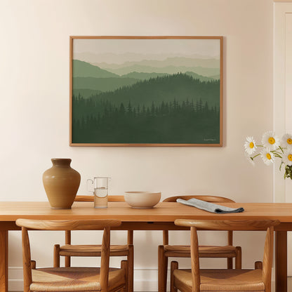 Poster Horizontaal: De Betovering van de Smoky Mountains, Voor Thuis