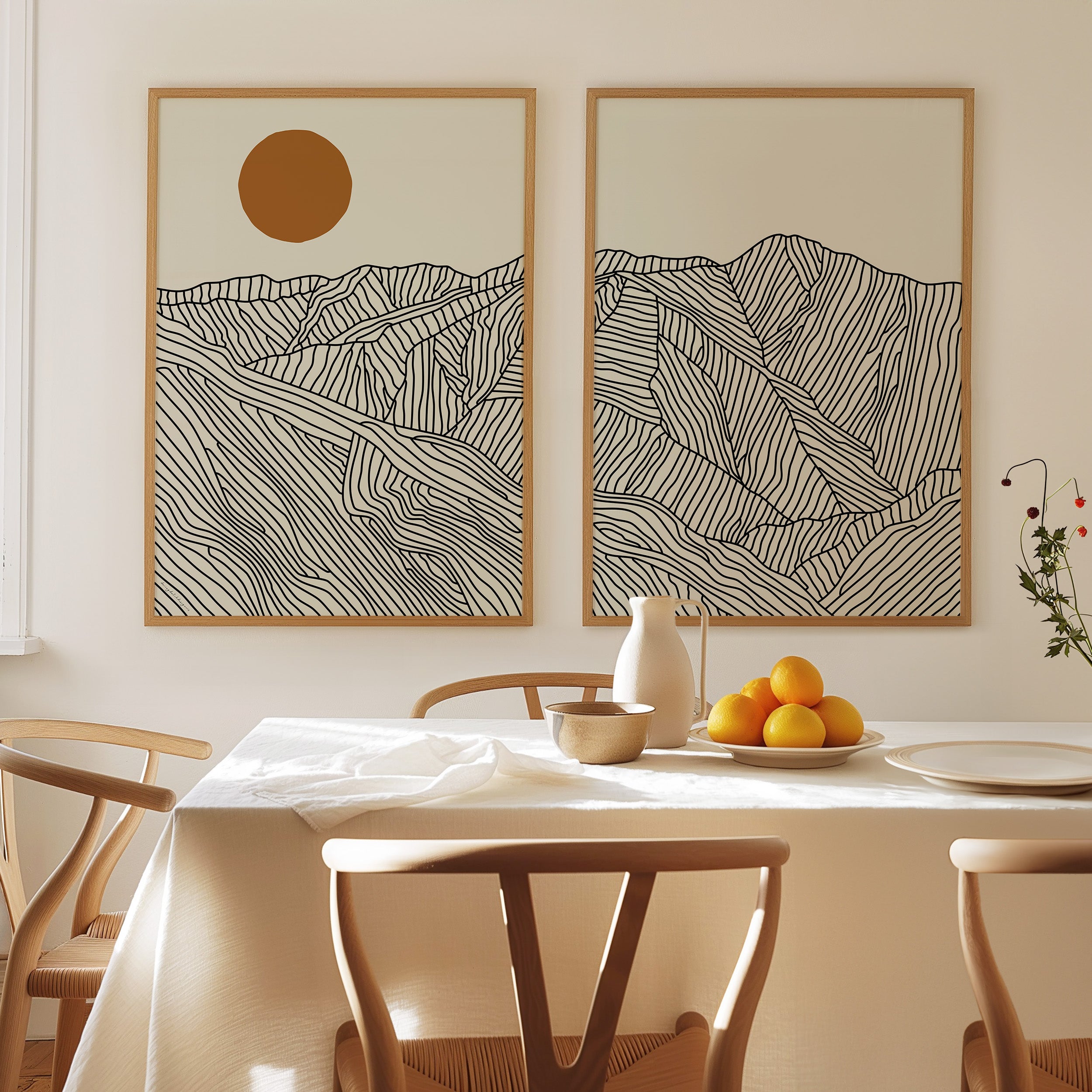 Two Views of the Southern Japanese Alps – Vertical Poster Set