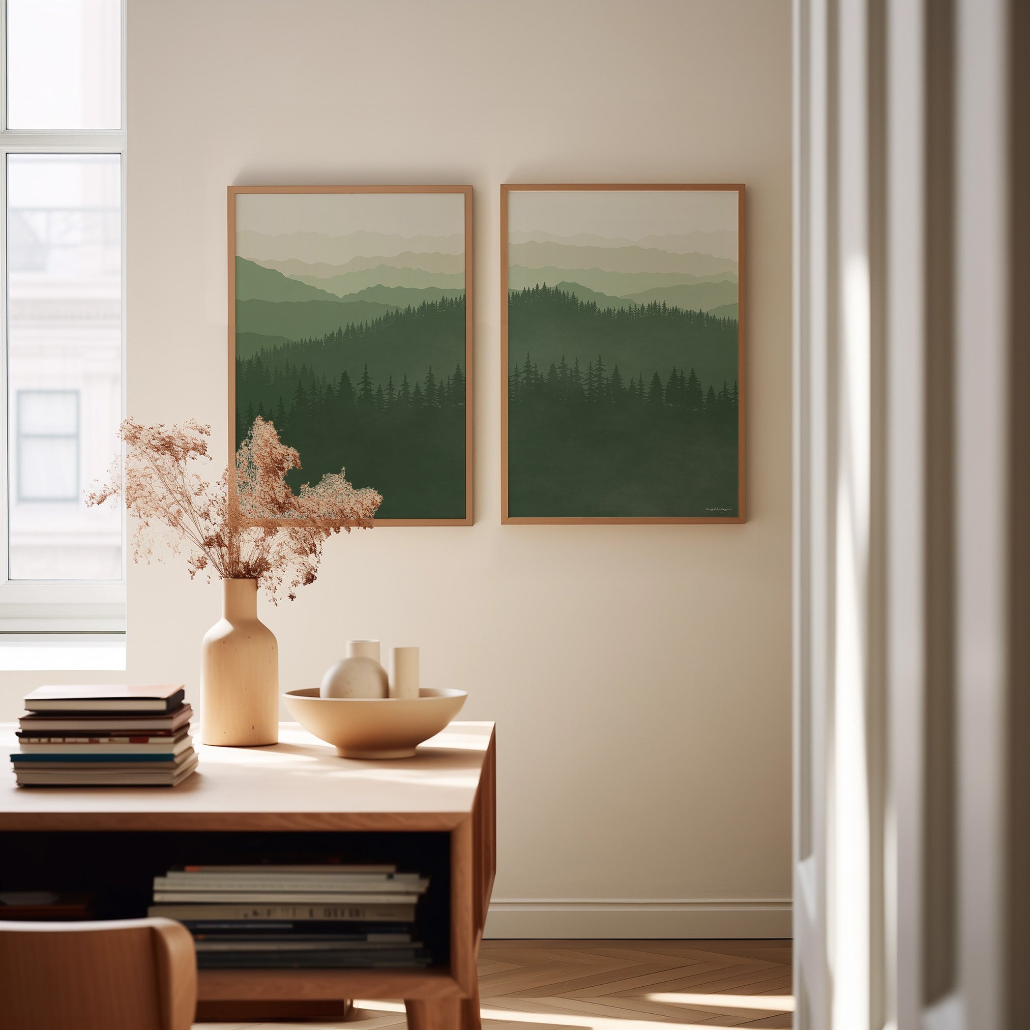 Mistige Bergen Tweeluik Poster – Smoky Mountains