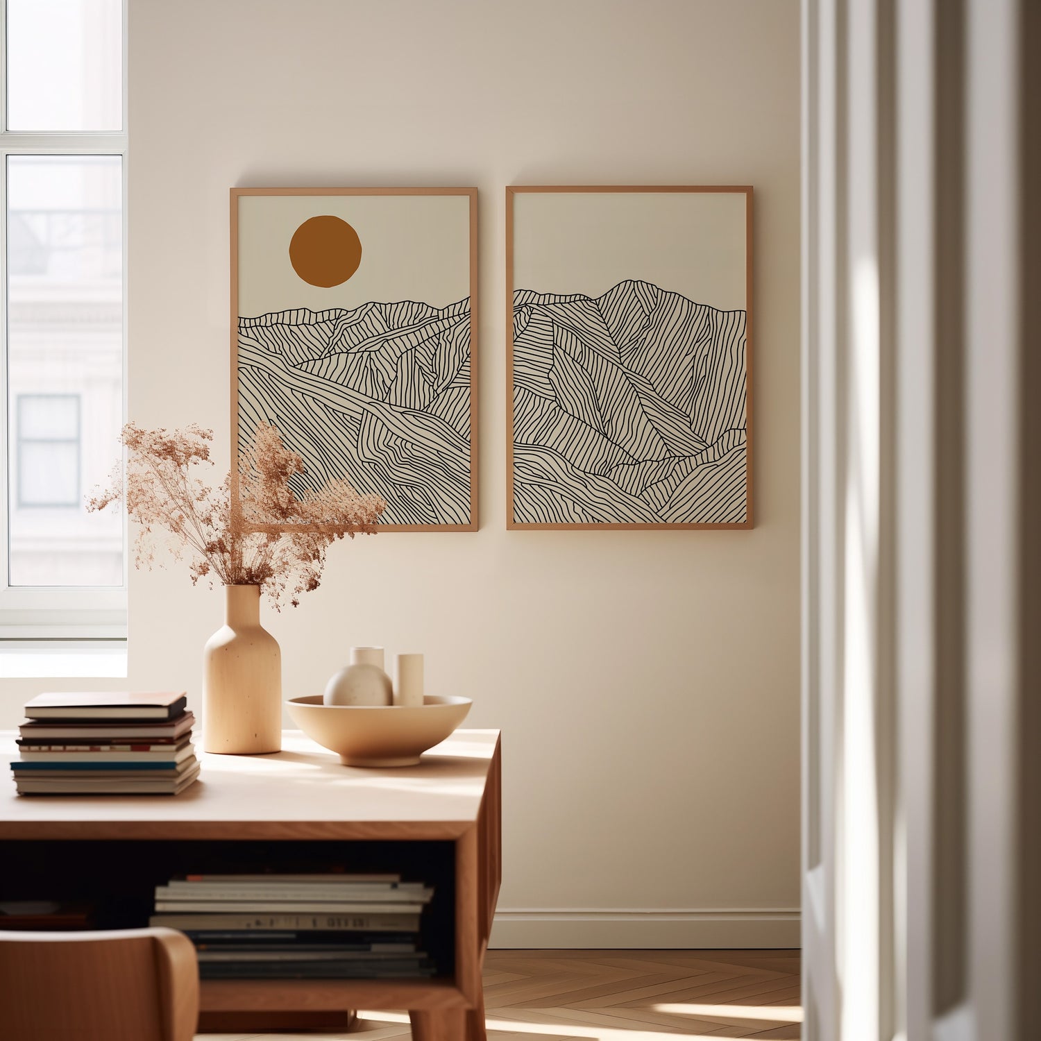 Two Views of the Southern Japanese Alps – Vertical Poster Set