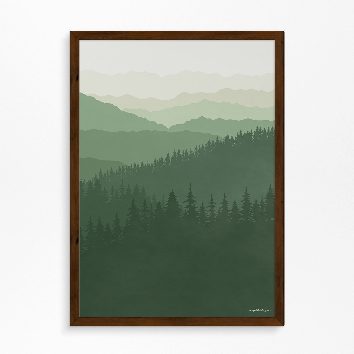 Poster Dagdromen van Bergen: De Smoky Mountains voor Thuis