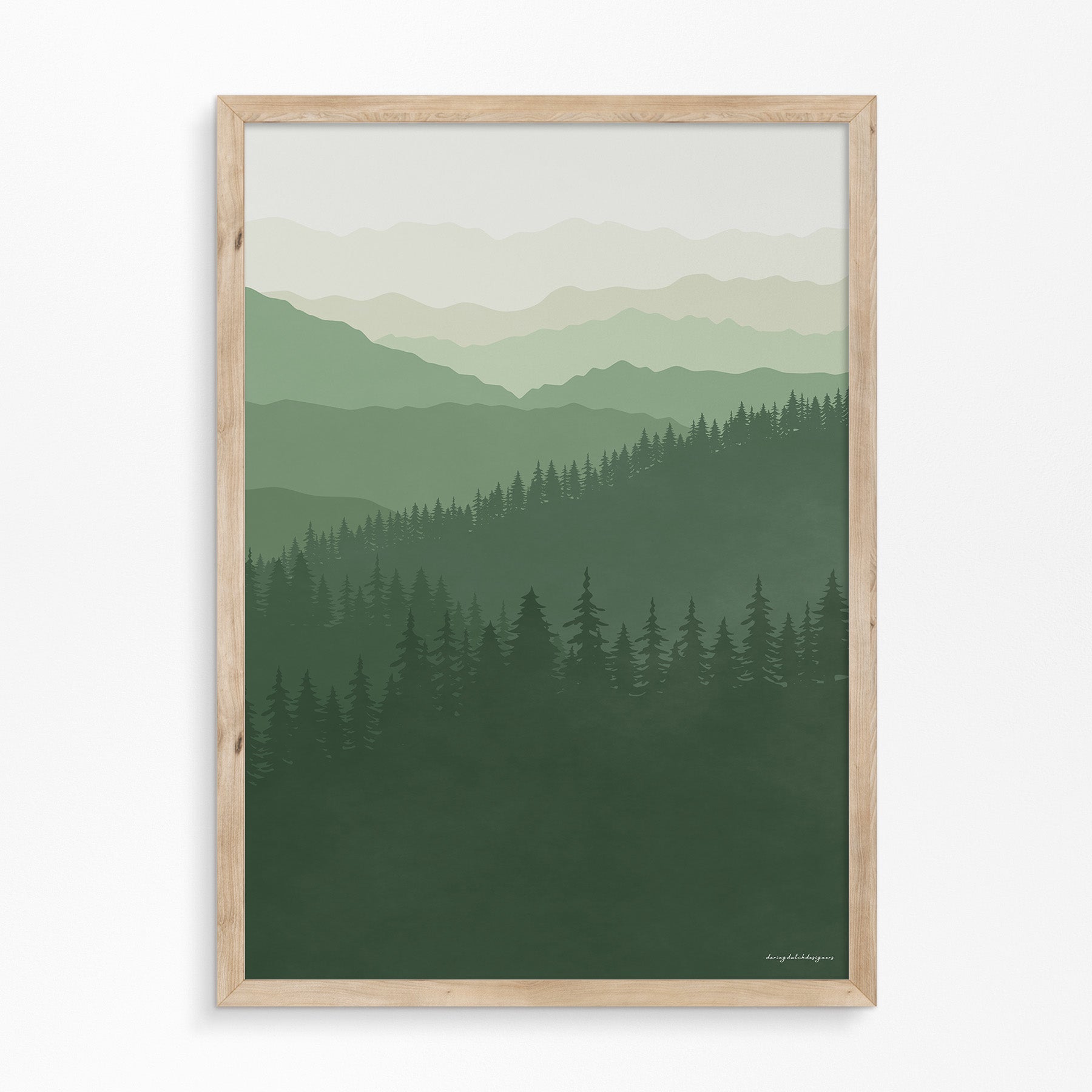 Poster Dagdromen van Bergen: De Smoky Mountains voor Thuis