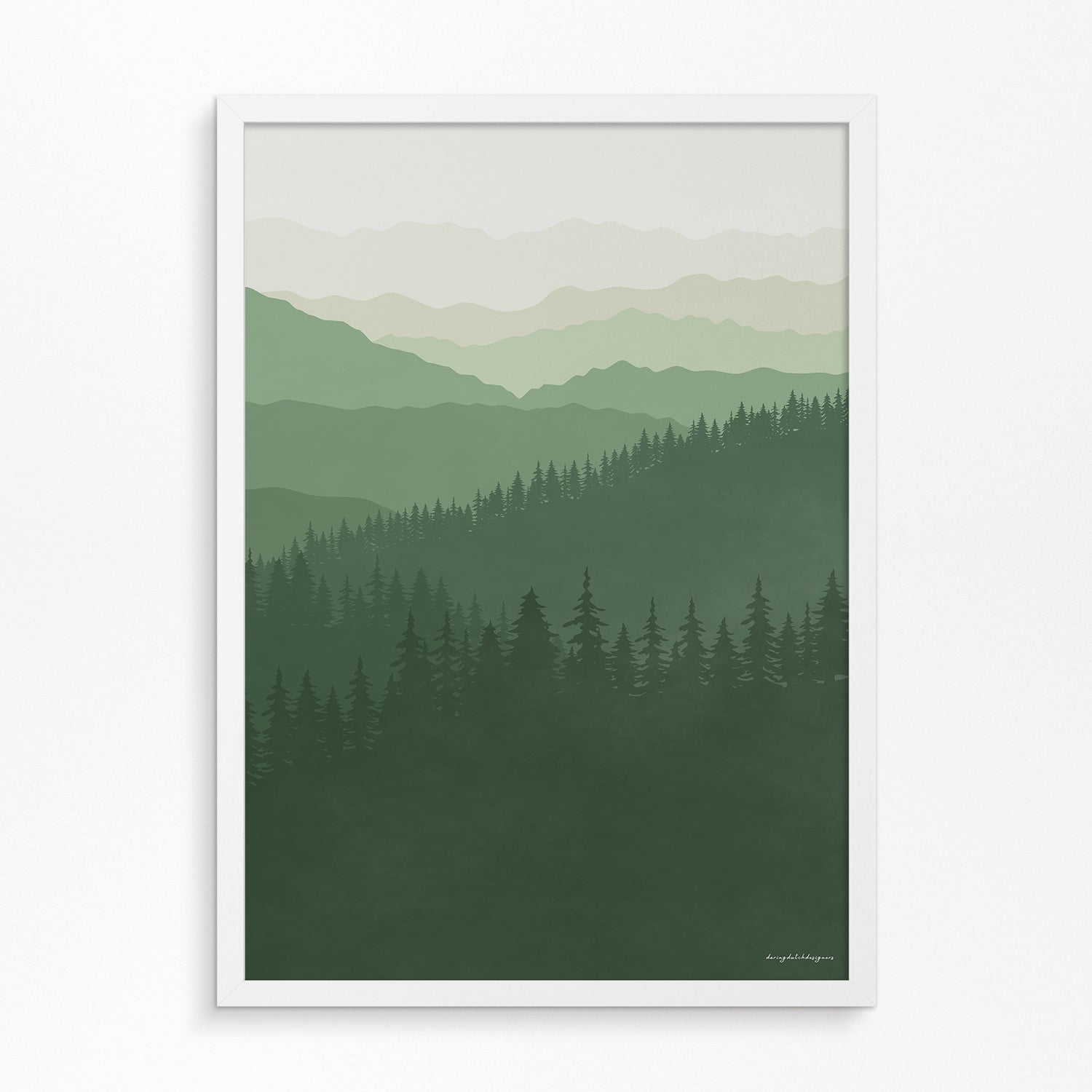 Poster Dagdromen van Bergen: De Smoky Mountains voor Thuis
